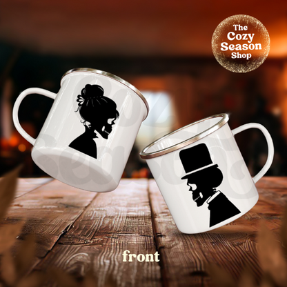 Coffee Together Forever Skeletons - Enamel Mug Set