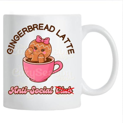 Gingerbread Latte ANTI-Social Club mug, 12 oz.