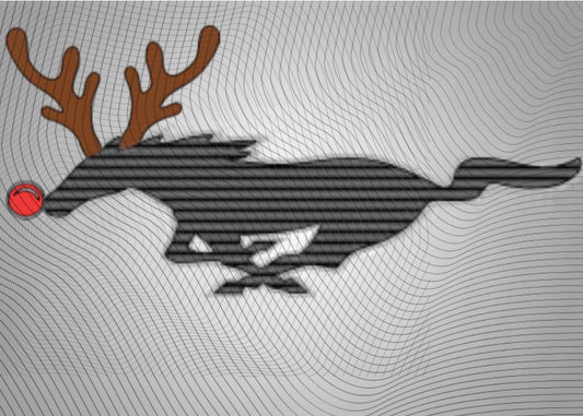 2025 Ford Mach•E - Reindeer Antlers and Red Nose Car Decal, Mach-e, Mach E