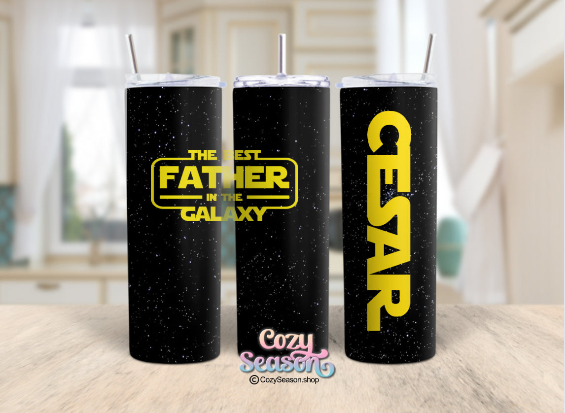 BEST FATHER IN THE GALAXY - Personalized 20oz Tumbler