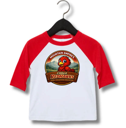 Littlest Redhawks - Toddler Baseball Tee - RED