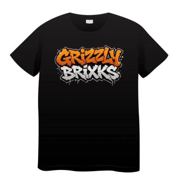 GRIZZLY BRIXKS Graffiti Logo - UNISEX TEE