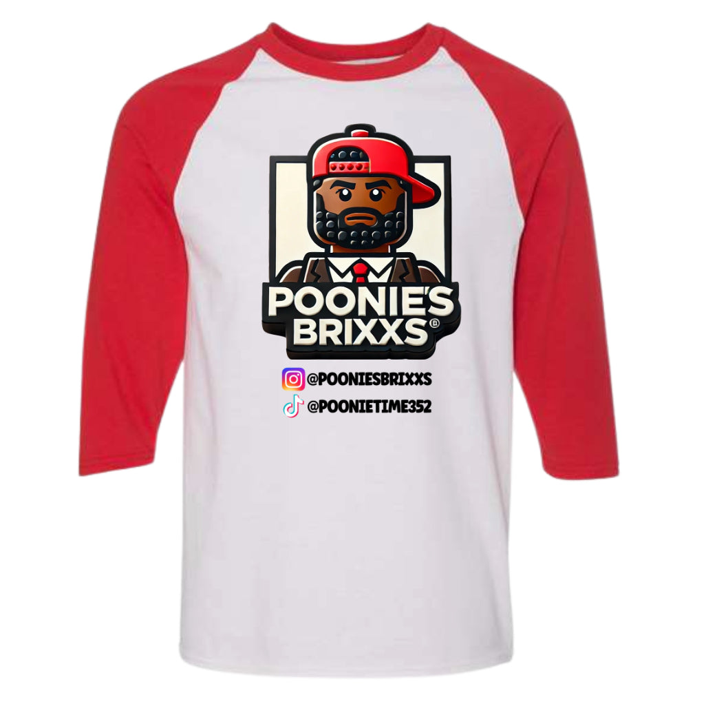 POONIE’S BRIXXS - UNISEX RAGLAN BASEBALL T-SHIRT