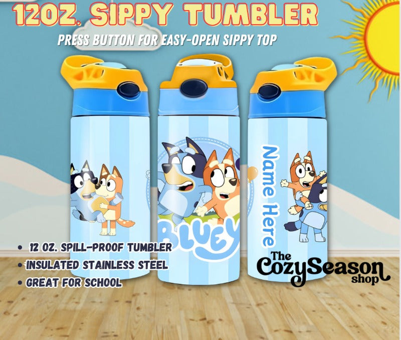 Blue Doggy - KIDS 12oz Tumbler