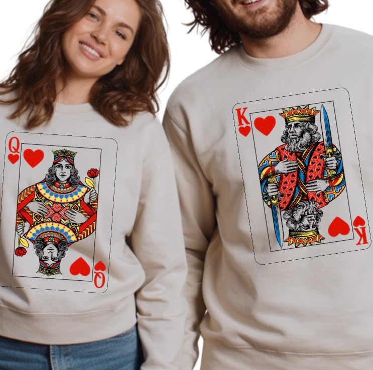 KING & QUEEN OF HEARTS - MATCHING Unisex Sweatshirt