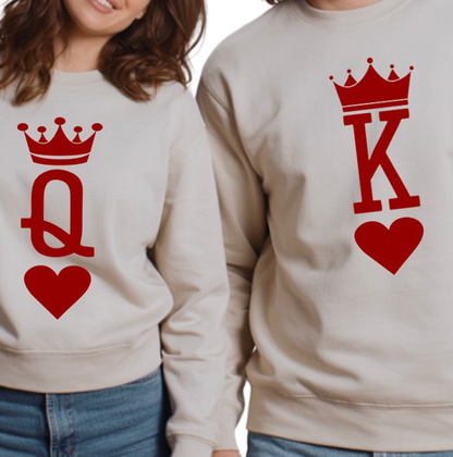 KING & QUEEN OF HEARTS - MATCHING Unisex Sweatshirt