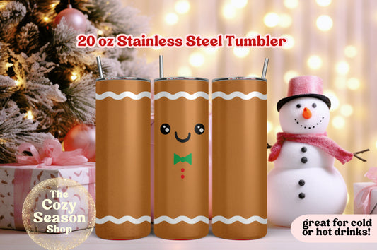 Gingerbread - 20oz Stainless Steel Travel Tumbler