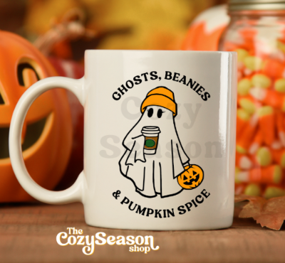 GHOSTS BEANIES & PUMPKIN SPICE - Coffee Mug