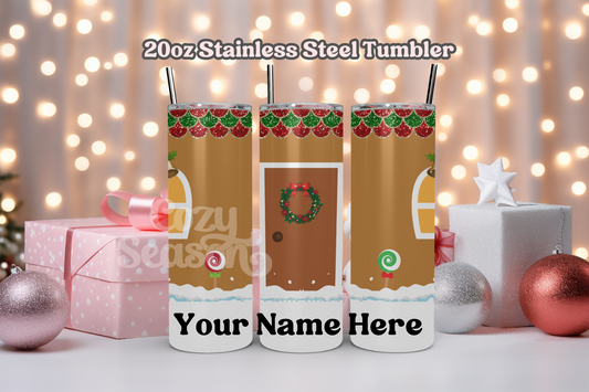 Gingerbread House - Stainless Steel Tumbler, 20 oz.