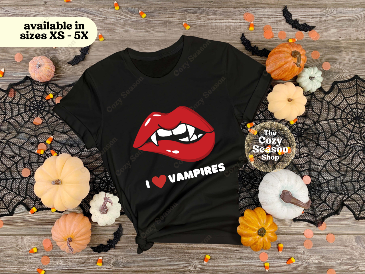 I ♥ Vampires - Black Basic T-Shirt