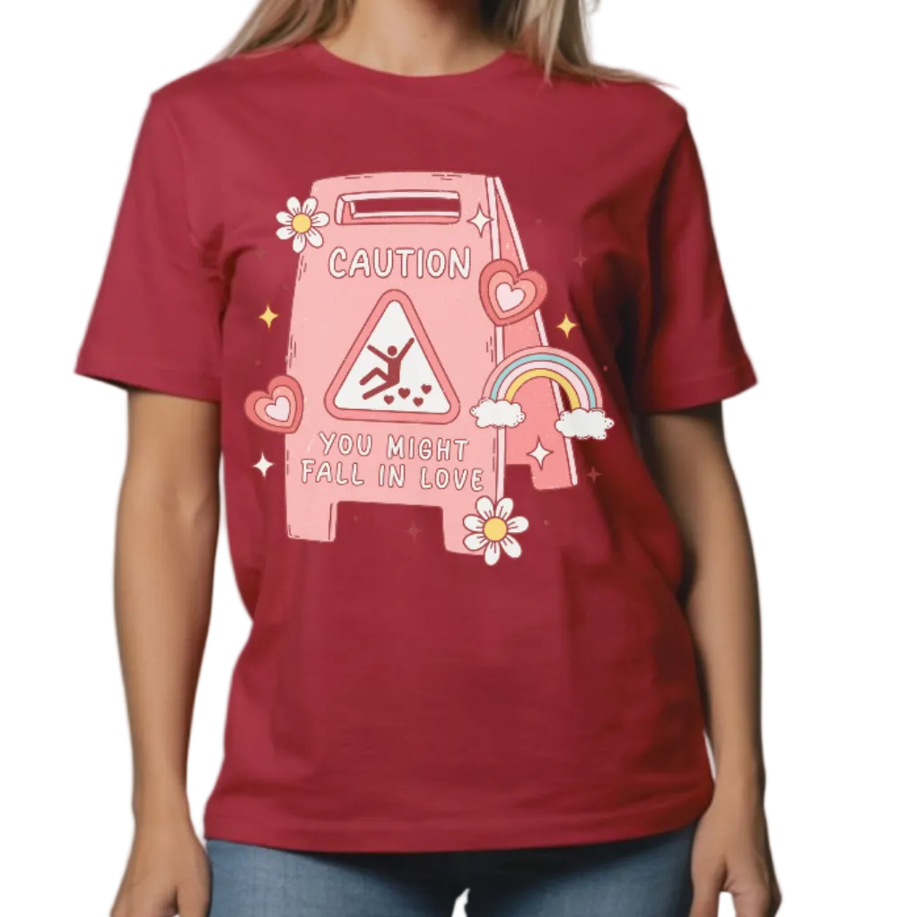 CAUTION: YOU MIGHT FALL IN LOVE - Unisex T-Shirt