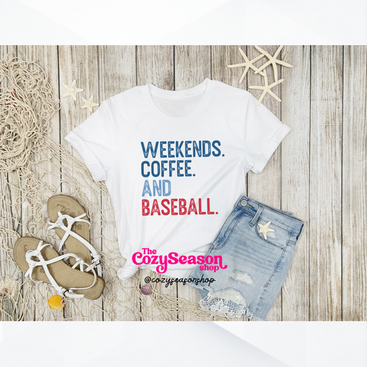 WEEKENDS COFFEE BASEBALL - Adult Unisex T-Shirt