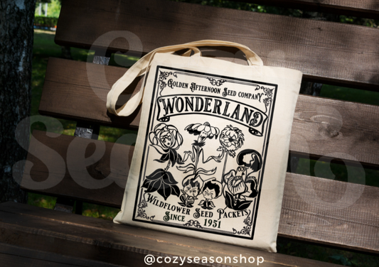 Carry your essentials in this WONDERLAND Tote Bag!