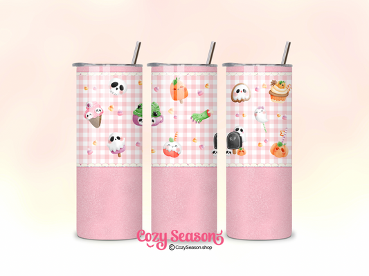 Sweet & Gingham Blush - 20oz Skinny Tumbler