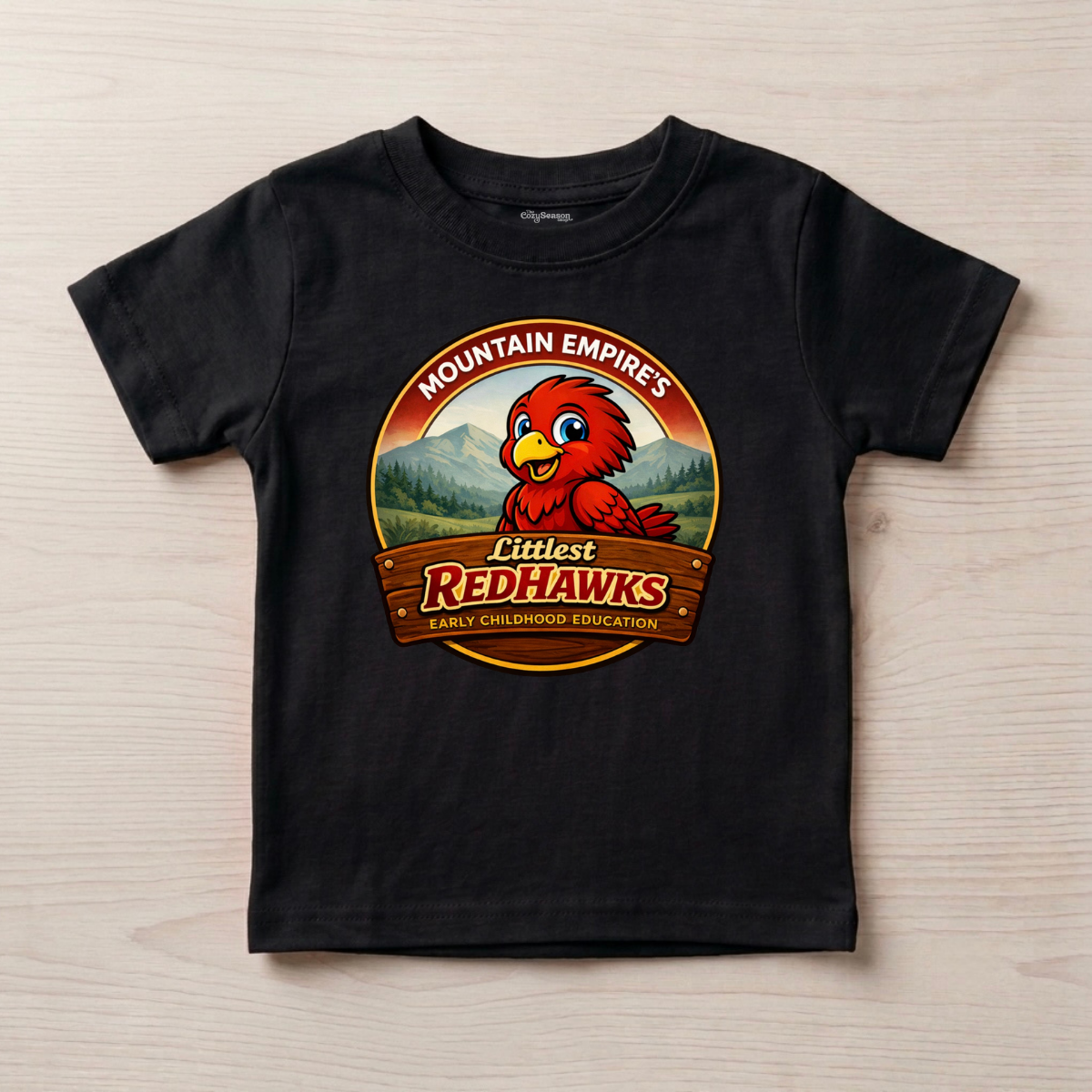 LITTLEST REDHAWKS Toddler Tee
 - BLACK