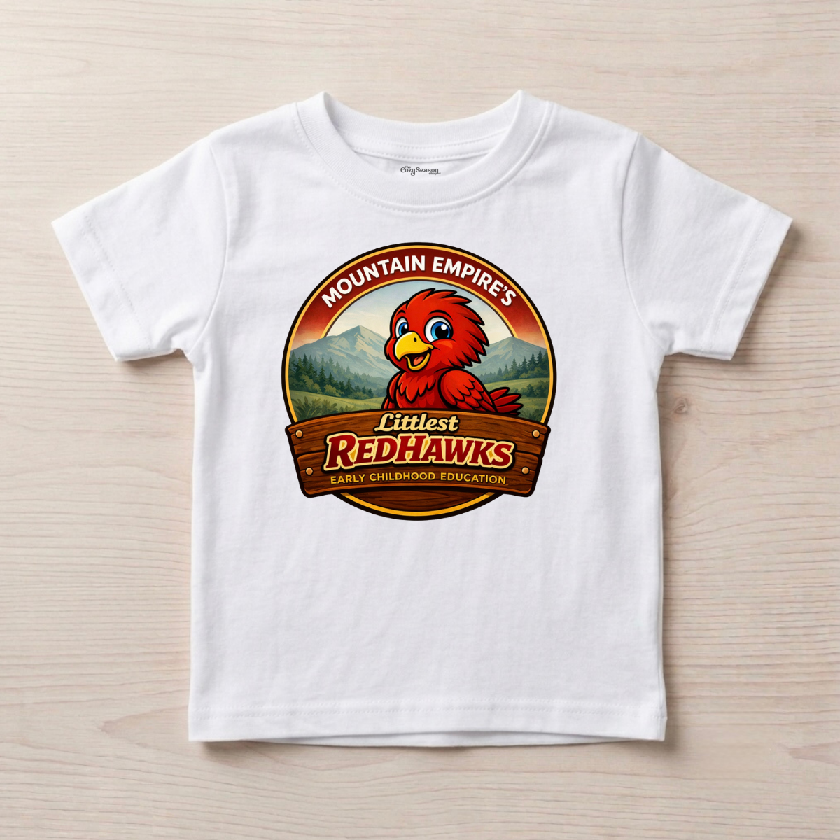 PINE VALLEY PRESCHOOL LOGO Toddler T-Shirt - WHITE