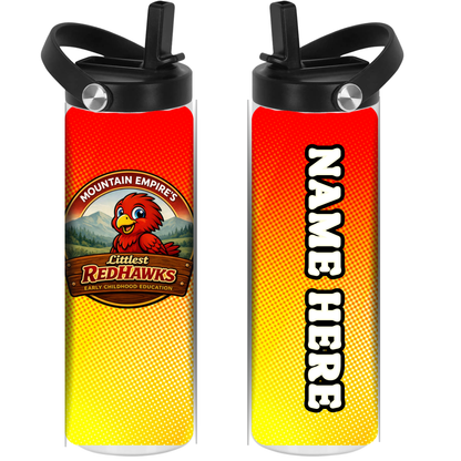LITTLEST REDHAWKS - Red to Yellow Halftone -  Sport Top Water Bottle