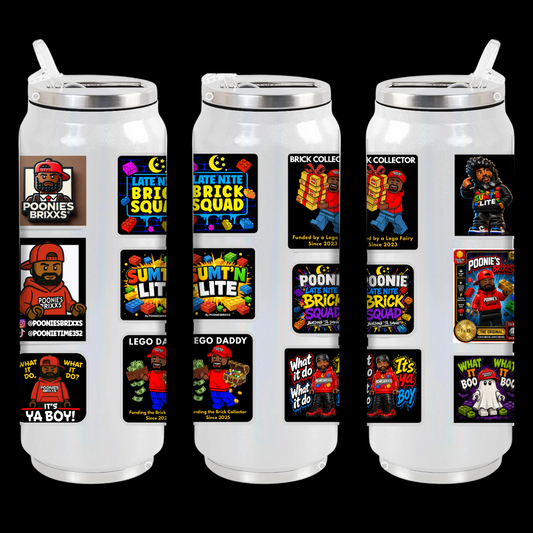 ALL POONIE STICKERS - 17oz. Can Tumbler