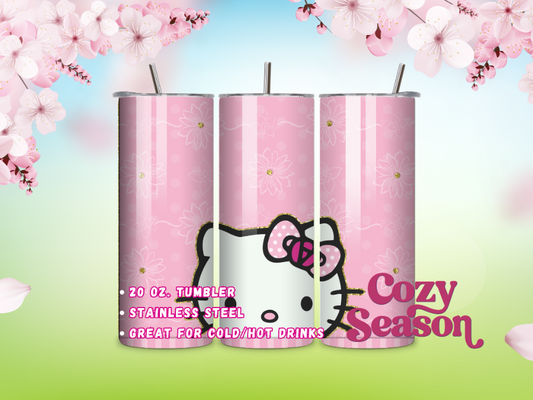 Pink Kitty - 20oz Stainless Steel Travel Tumbler