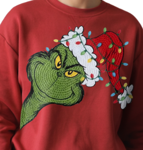 PEEKING GRINCH Sweatshirt