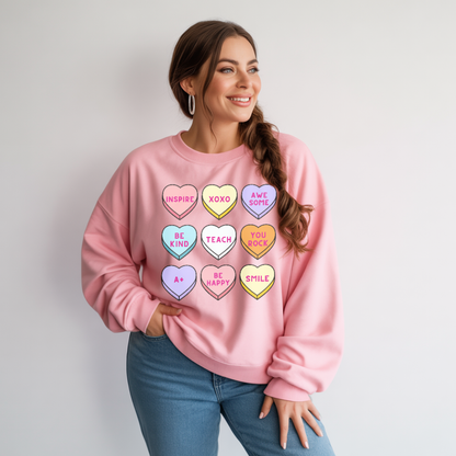 Valentine Hearts Teacher - Unisex Sweatshirt