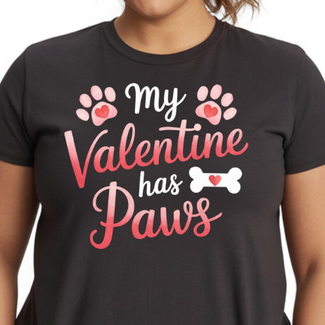 My Valentine Has Paws - Unisex T-Shirt