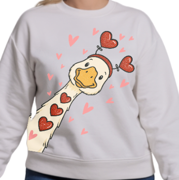 Cute Valentine Goose - Unisex Sweatshirt
