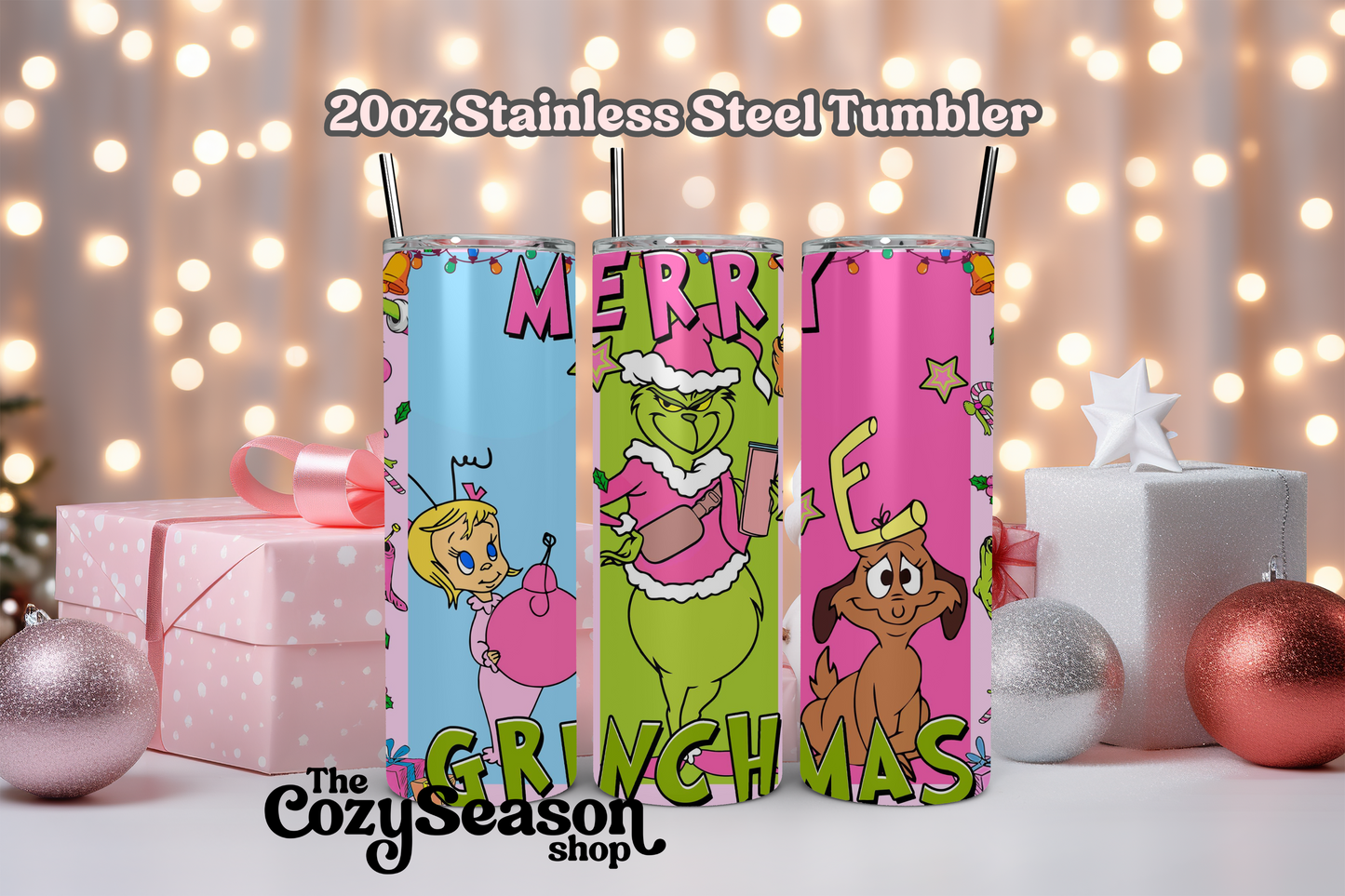 MERRY GRXMAS - 20oz Stainless Steel Travel Tumbler