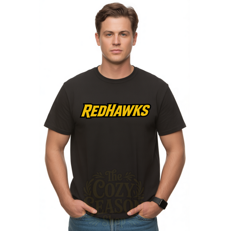REDHAWKS - ADULT Unisex T-Shirt BLACK