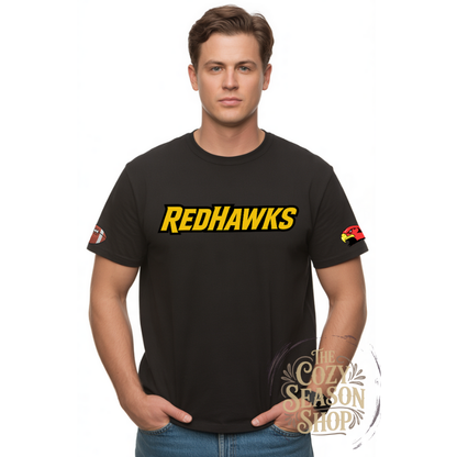 REDHAWKS - ADULT Unisex T-Shirt BLACK