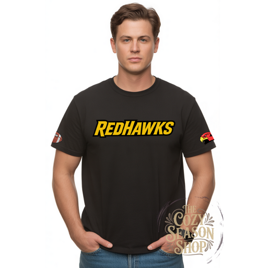 REDHAWKS - ADULT Unisex T-Shirt BLACK
