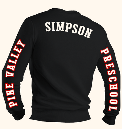 PINE VALLEY PRESCHOOL LOGO - ADULT Long-Sleeve T-Shirt BLACK