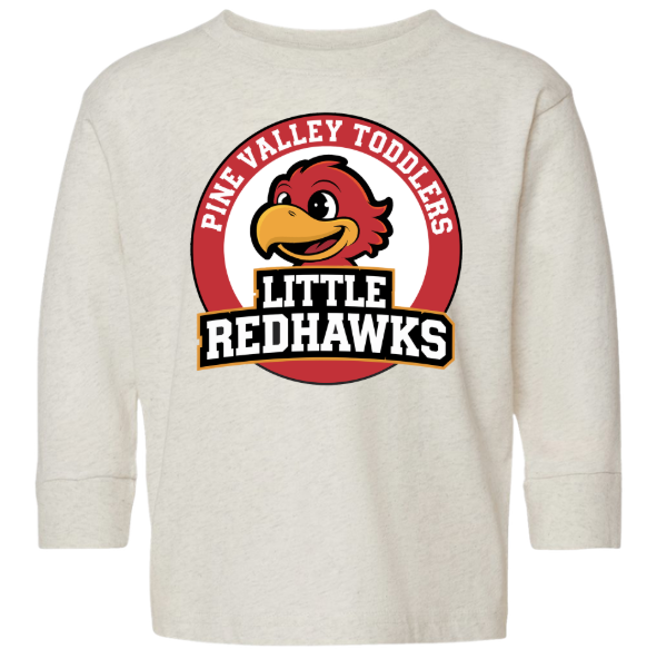 PINE VALLEY TODDLERS LOGO - Toddler Long-Sleeve Tee - Heather Cream