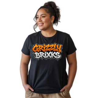 GRIZZLY BRIXKS Graffiti Logo - UNISEX TEE