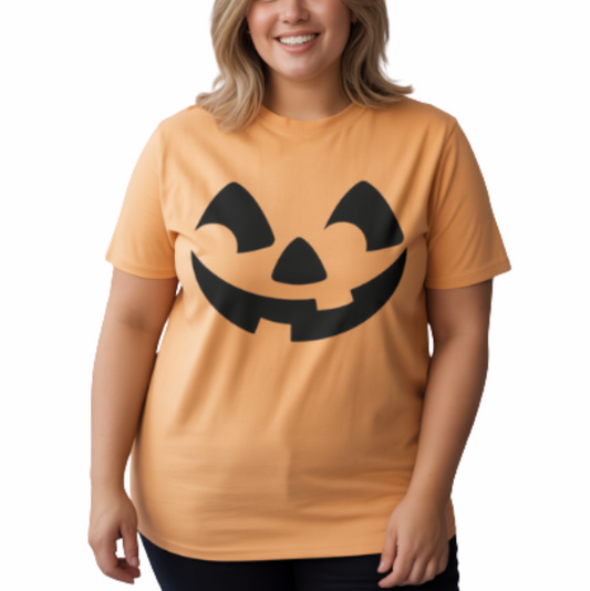HAPPY FOOD BOO CREW (Jack-O-Lantern Style 2) - Adult Unisex T-Shirt