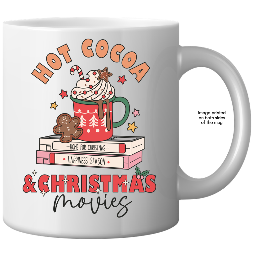 HOT COCOA & CHRISTMAS MOVIES Mug, 12 oz