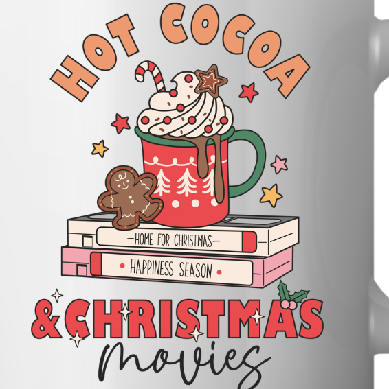 HOT COCOA & CHRISTMAS MOVIES Mug, 12 oz
