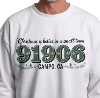 ZIP CODE SMALL TOWN CHRISTMAS - SWEATSHIRT