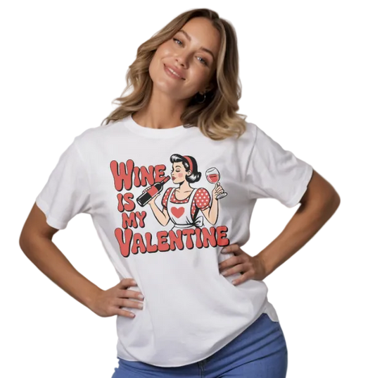 Wine is My Valentine - Unisex T-Shirt