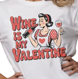 Wine is My Valentine - Unisex T-Shirt