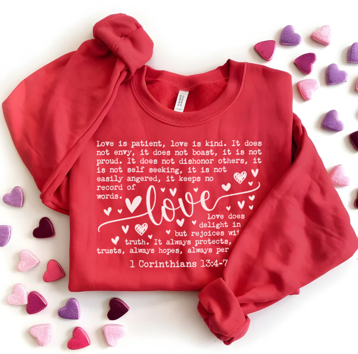 LOVE (CORINTHIANS 13:4-7) - Unisex Sweatshirt