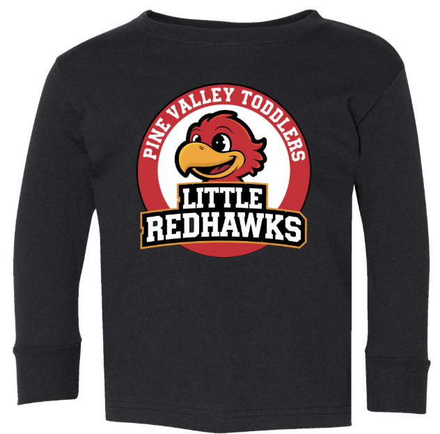 PINE VALLEY TODDLERS LOGO - Toddler Long-Sleeve T-Shirt BLACK