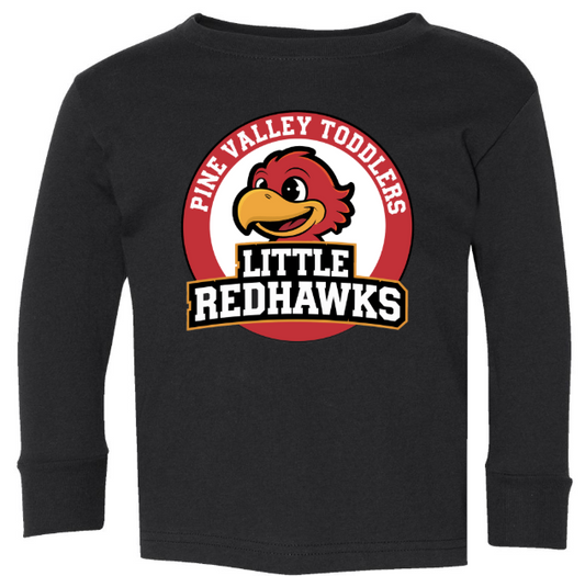 PINE VALLEY TODDLERS LOGO - Toddler Long-Sleeve T-Shirt BLACK