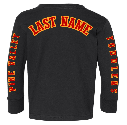 PINE VALLEY TODDLERS LOGO - Toddler Long-Sleeve T-Shirt BLACK