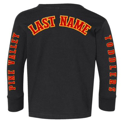 PINE VALLEY TODDLERS LOGO - Toddler Long-Sleeve T-Shirt BLACK