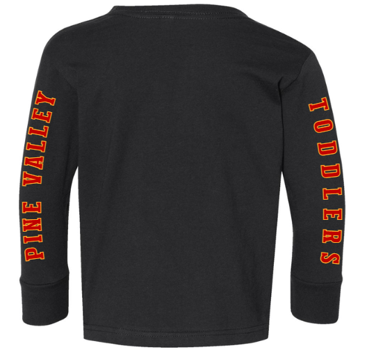 PINE VALLEY TODDLERS LOGO - Toddler Long-Sleeve T-Shirt BLACK