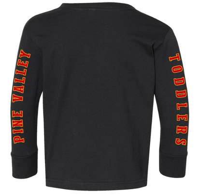 PINE VALLEY TODDLERS LOGO - Toddler Long-Sleeve T-Shirt BLACK