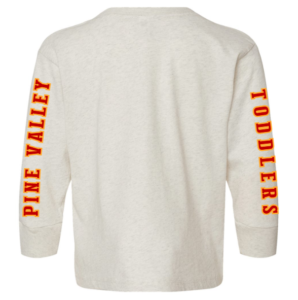 PINE VALLEY TODDLERS LOGO - Toddler Long-Sleeve Tee - Heather Cream