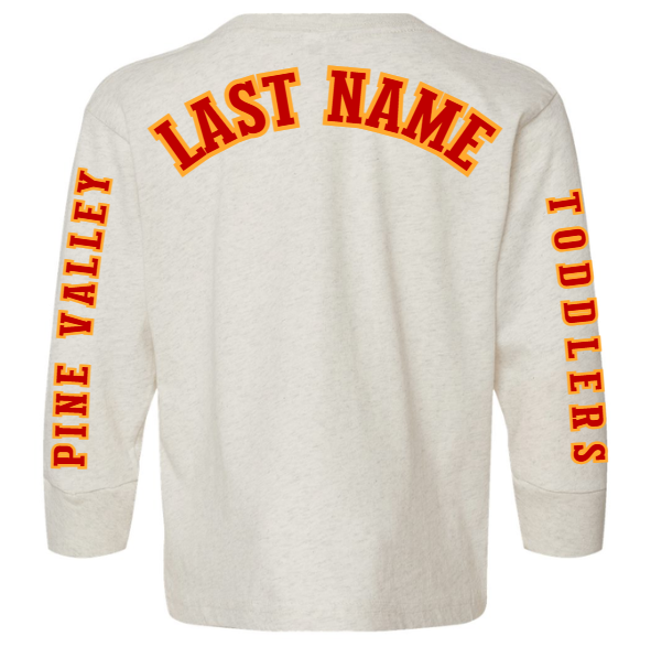 PINE VALLEY TODDLERS LOGO - Toddler Long-Sleeve Tee - Heather Cream