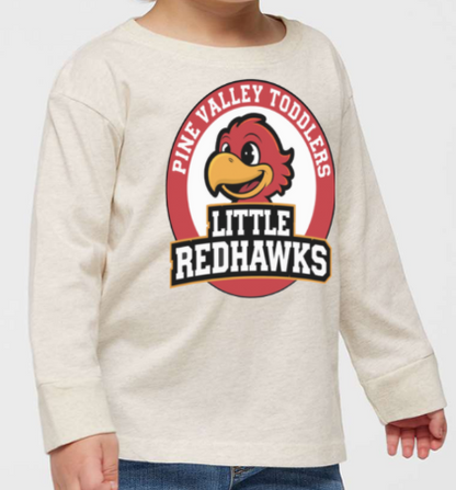 PINE VALLEY TODDLERS LOGO - Toddler Long-Sleeve Tee - Heather Cream